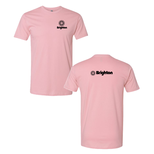 Brighton Logo 2 Black Ink -- Short Sleeve Light Pink