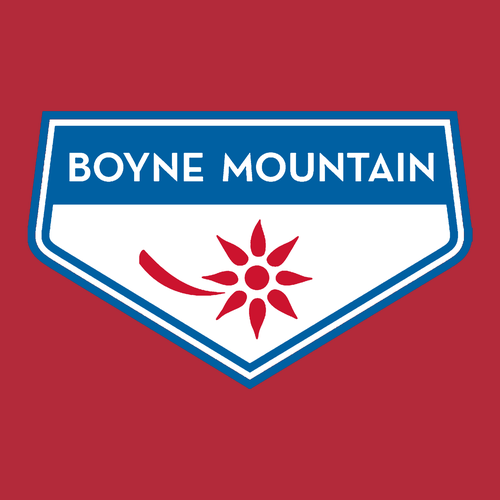 Boyne Mountain Logo 2 Full Color -- Pullover hooded Sweatshirt Red