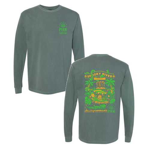 Comfort Colors Unisex Garment-Dyed Heavyweight Long Sleeve T-Shirt -- Blue Spruce
