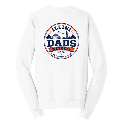 Illini Dads Crewneck Sweatshirt -- White