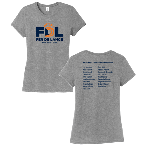 Ladies District Soft Perfect Tri Tee -- Grey Frost, U16