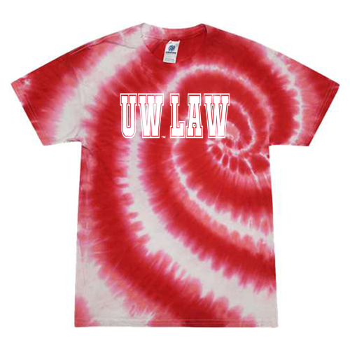 UW Law Tie-Dyed T-Shirt -- Swirl Red