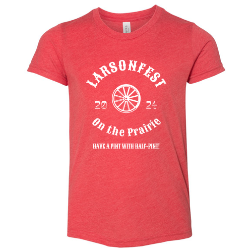 Youth Bella Canvas Triblend Jersey Short Sleeve Tee -- Red Triblend