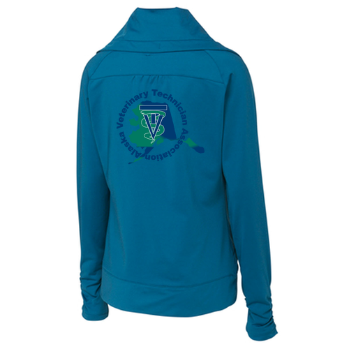Sport Tek Ladies Sport Wick Stretch Full Zip Jacket -- Peacock Blue