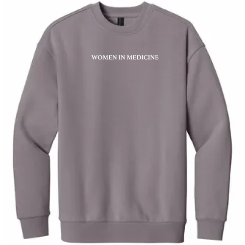 Embroidered Women In Medicine District V.I.T. Heavyweight Fleece Crew -- Smoky Amethyst