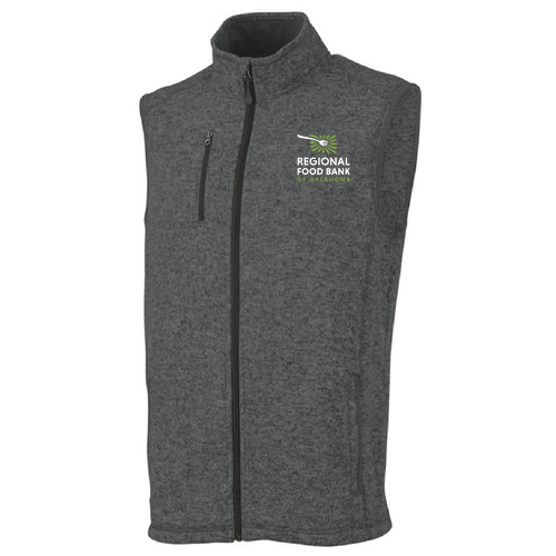 Charles River Mens Pacific Heathered Vest Embroidered-- Charcoal Heather
