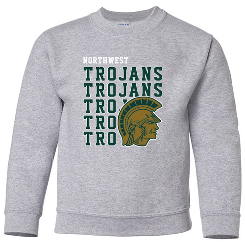 Gildan Heavy Blend Youth Crew Neck Sweatshirt -- Sport Grey