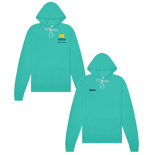 Perioperative Services Mens/Unisex Bella Canvas Sponge Fleece Hoodie -- Teal