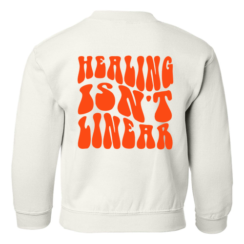 Gildan Heavy Blend Youth Crew Neck Sweatshirt -- White