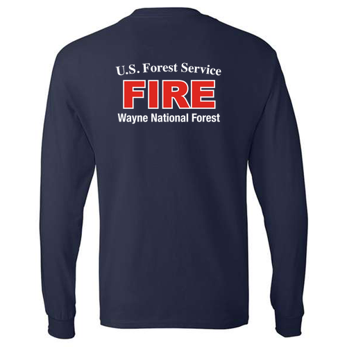 Hanes Adult 6 oz. Authentic-T Long-Sleeve T-Shirt -- Navy