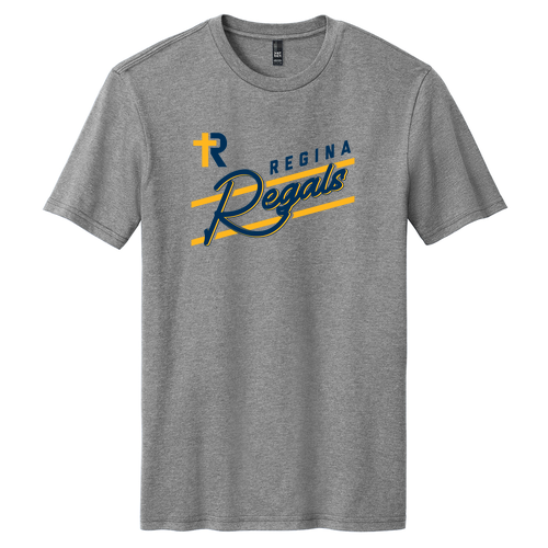Regina Rise Above District Made Unisex Perfect Blend Tee -- Grey Frost