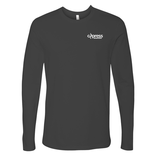 Cypress Mountain Logo 2 White Ink -- Long Sleeve Heavy Metal