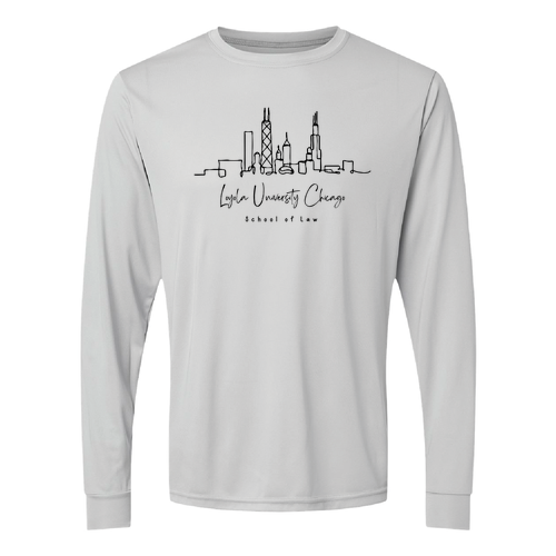 Chicago Skyline Performance Long sleeve -- Silver
