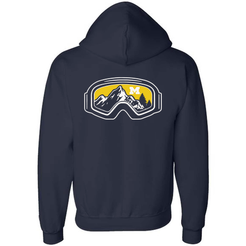Champion Powerblend Full-Zip Hooded Sweatshirt -- Navy