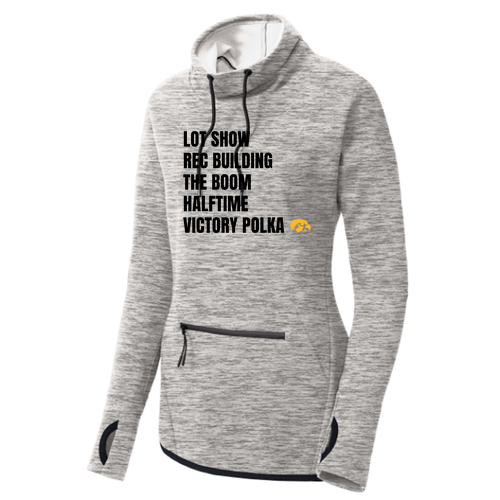 Sport-Tek Ladies Triumph Cowl Neck Pullover -- Athletic Heather