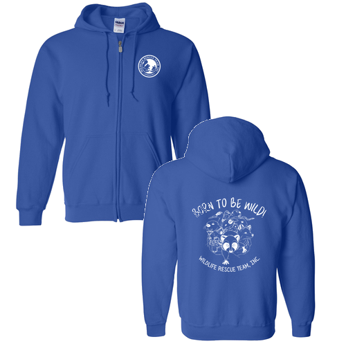 Gildan Full Zip Hooded Sweatshirt -- Royal