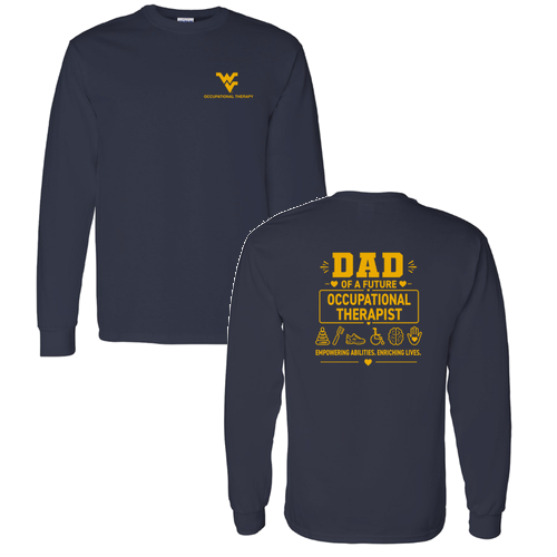Gildan Heavy Cotton Longsleeve Basic T-Shirt -- Navy DAD Design