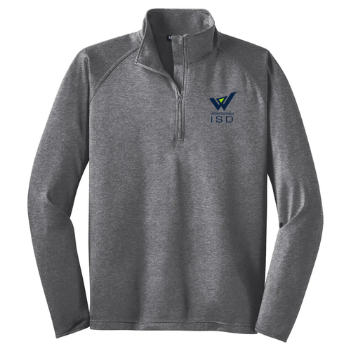 Mens/Unisex Sport Tek Sport Wick Stretch Half Zip Pullover -- Charcoal Grey Heather