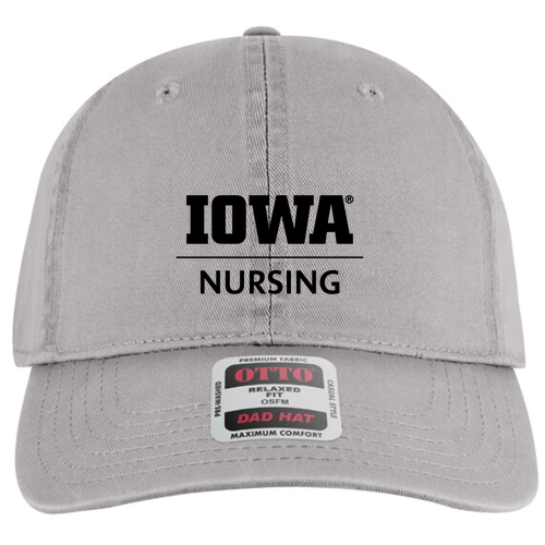 Embroidered OTTO CAP 6 Panel Low Profile Dad Hat -- Gray