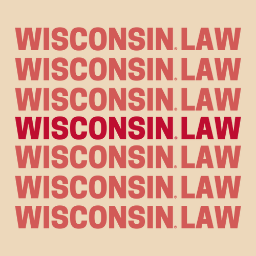 WISCONSIN LAW Tote Bag—Natural / Red