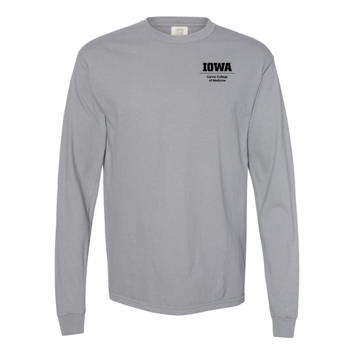 Embroidered Comfort Colors Ringspun Long Sleeve Tee -- Granite