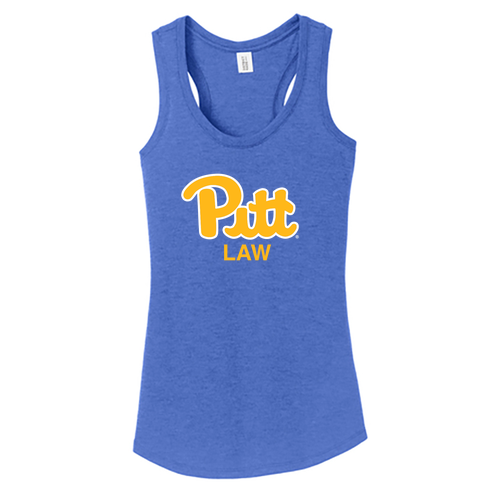 District Made Ladies Perfect Tri Racerback Tank -- Royal Frost