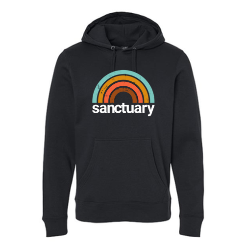 J America Unisex BTB Fleece Hooded Sweatshirt -- Black