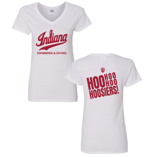 Gildan Heavy Cotton Ladies' V-Neck Tee -- White