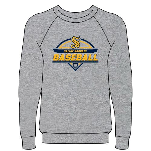 Bella Canvas Unisex Sponge Fleece Raglan Sweatshirt -- Athletic Heather