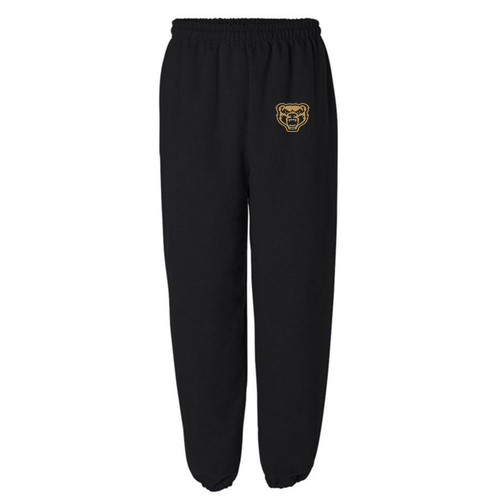 Gildan Elastic Bottom Sweatpants Black Logo only