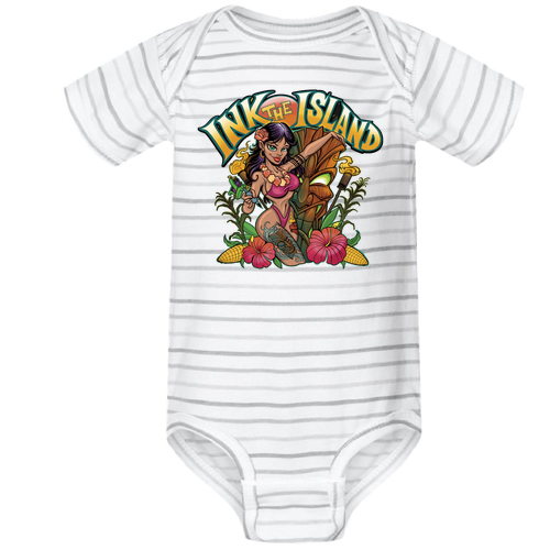 Rabbit Skins Lap Shoulder Onesie -- Shadow Stripe