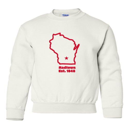 Gildan Heavy Blend Youth Crew Neck Sweatshirt -- White