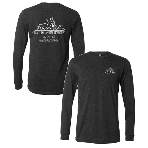 Bella+Canvas Unisex Heather Cvc Long Sleeve Tee- Heathers -- Dark Grey Heather