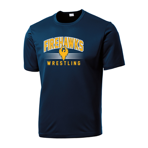 Fire Hawks Wrestling (adult t-shirt)  True Navy