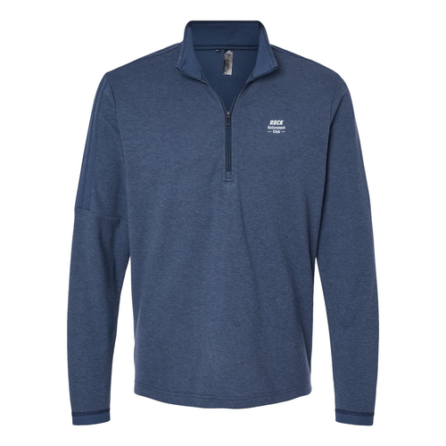 ADIDAS 3-Stripes Quarter-Zip Sweater -- Collegiate Navy Melange