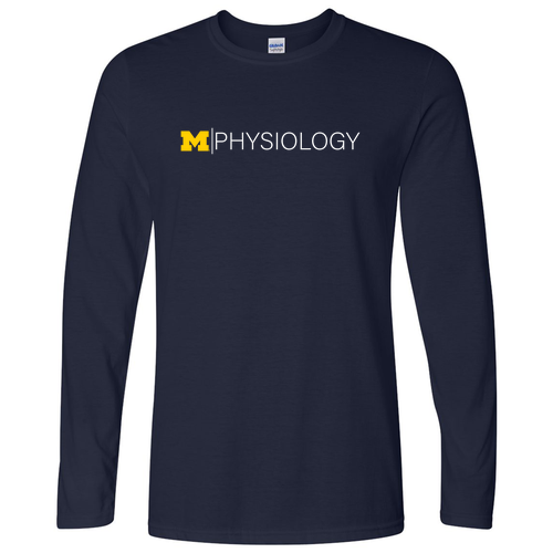 Mens/Unisex Gildan Softstyle Long Sleeve T Shirt -- Navy