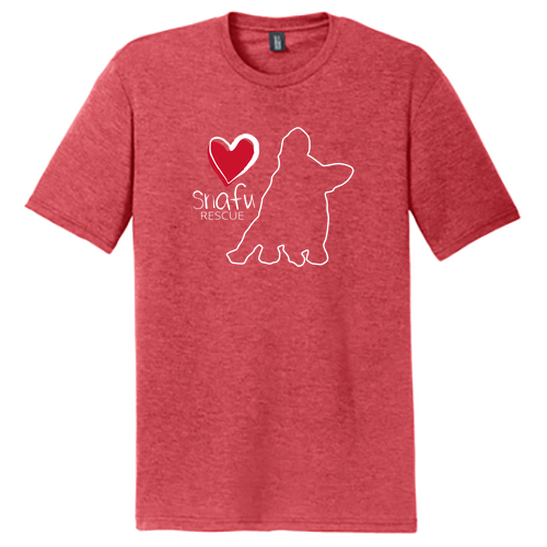 District Made Unisex Perfect Tri Crew Tee -- Red Frost