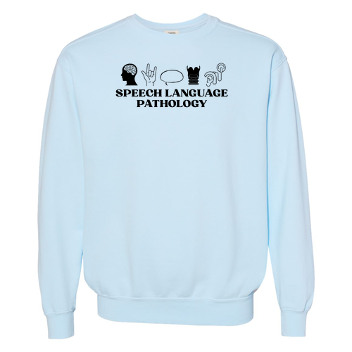 Comfort Colors Unisex Garment-Dyed Crewneck Sweatshirt -- Chambray