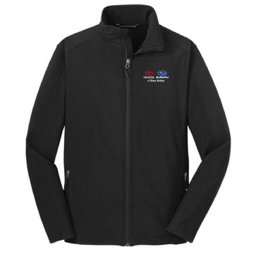 Port Authority Core Soft Shell Jacket -- Black, Dual Logo