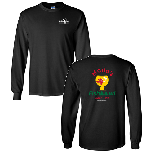 Cotton Long Sleeve Basic T-Shirt -- Black