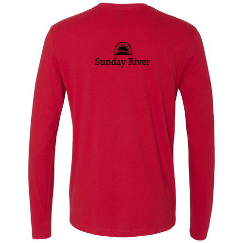 Sunday River Logo 2 Black Ink -- Long Sleeve Red