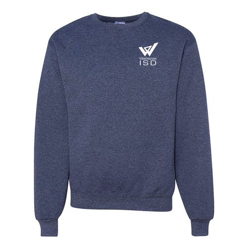 Jerzees 8 Oz., 50/50 Nublend Fleece Crewneck Sweatshirt -- Vintage Heather Navy