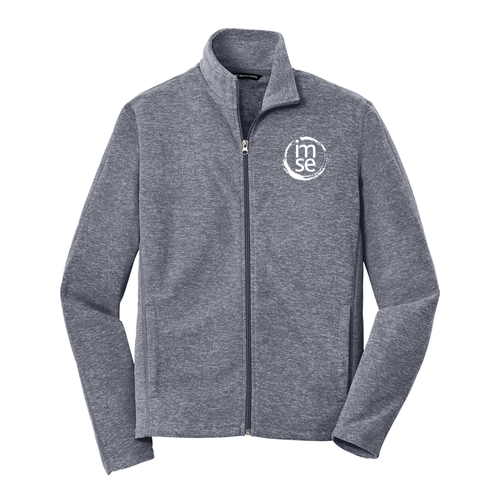 Heather Microfleece Full Zip Jacket -- True Navy Heather