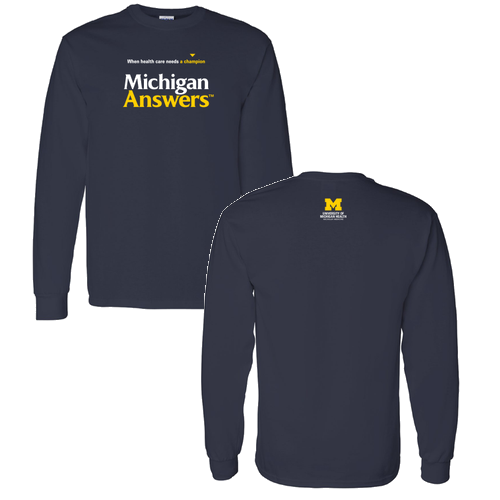 Gildan Heavy Cotton Longsleeve Basic T-Shirt -- Navy (S, M, L, XL, XXL and 3XL)