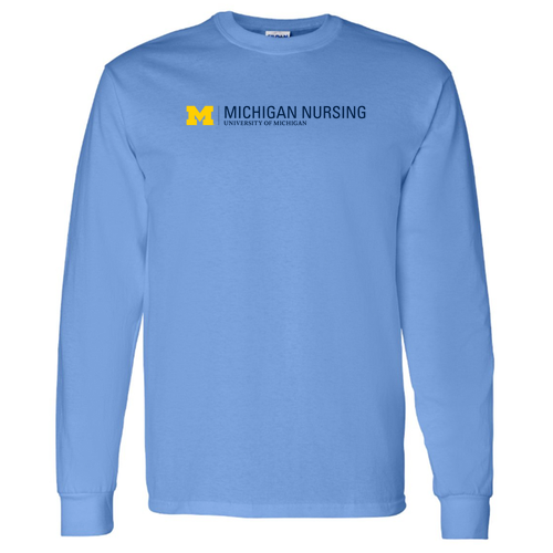 Mens/Unisex Gildan Heavy Cotton Longsleeve Basic T-Shirt -- Carolina Blue