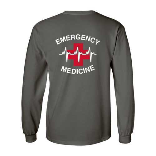 Gildan Heavy Cotton Longsleeve Basic T-Shirt -- Charcoal