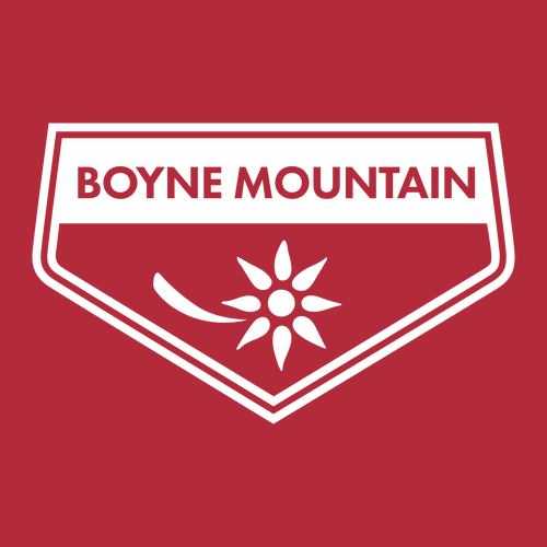 Boyne Mountain Logo 1 White Ink -- Long sleeve Red