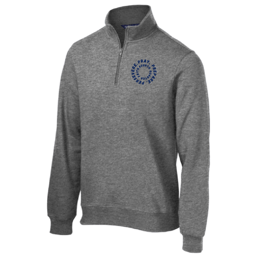 Pray. Prepare. Persevere. Quarter Zip -- Vintage Heather