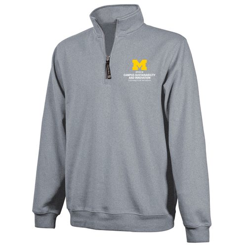 Charles River Crosswind Quarter Zip Sweatshirt -- Oxford Heather, $46