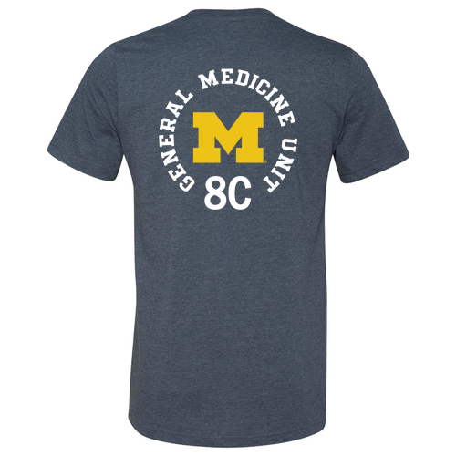 Mens/Unisex Bella Canvas Soft Fitted Heather CVC T-Shirt -- Heather Navy